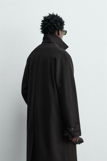 MANTEAU MÉLANGE LAINE MANTECO ® - Marron de Zara - Image 2