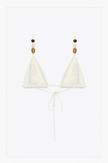 TOP BIKINI TRIANGULAR PIEZAS - Crudo de Zara