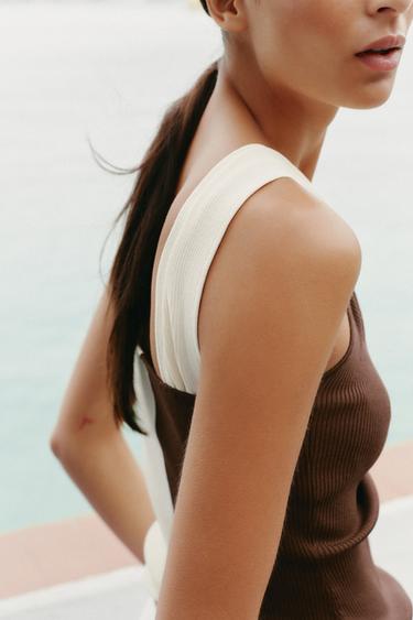TOP HALTER DE MALHA - Multicolor da Zara