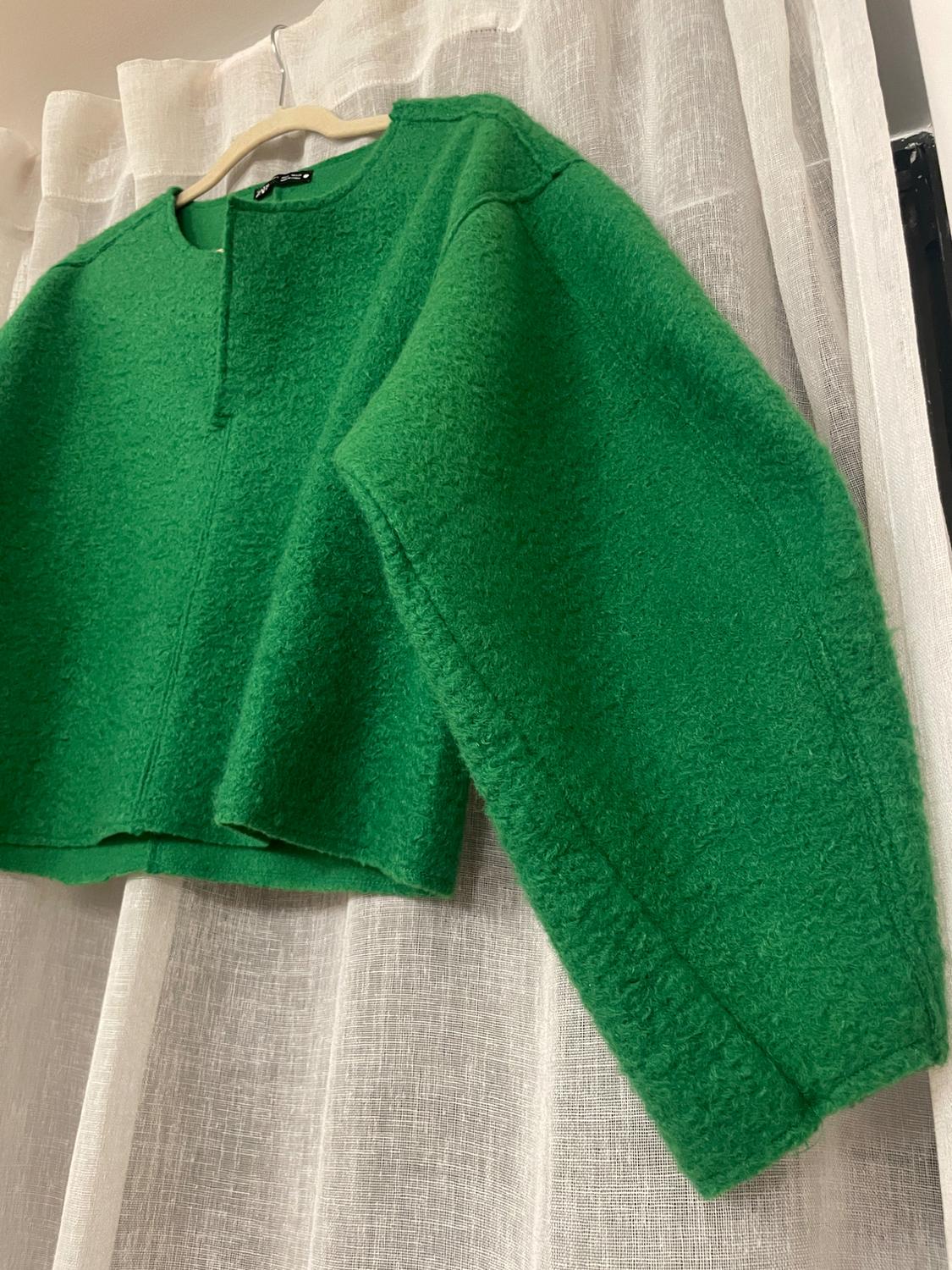 TEXTURED CROPPED SWEATSHIRT - Image 4