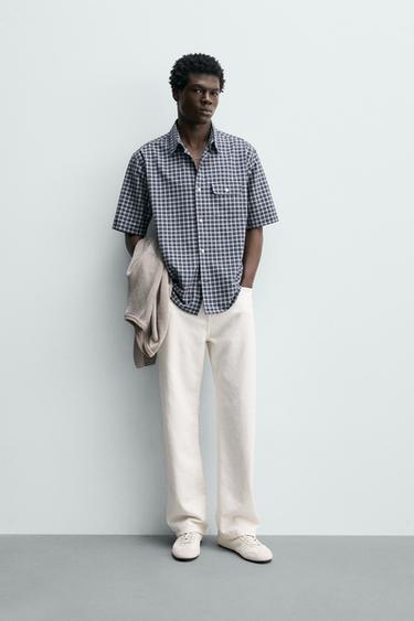 قميص كاروهات بجيب - 981 by Zara - Image 0