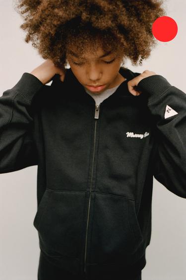 ENSEMBLE EN MOLLETON SWEAT ET PANTALON BALLON - Bleu marine foncé de Zara