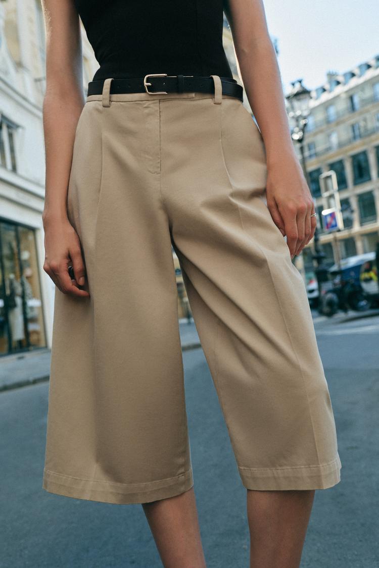 LONG BELTED BERMUDA SHORTS