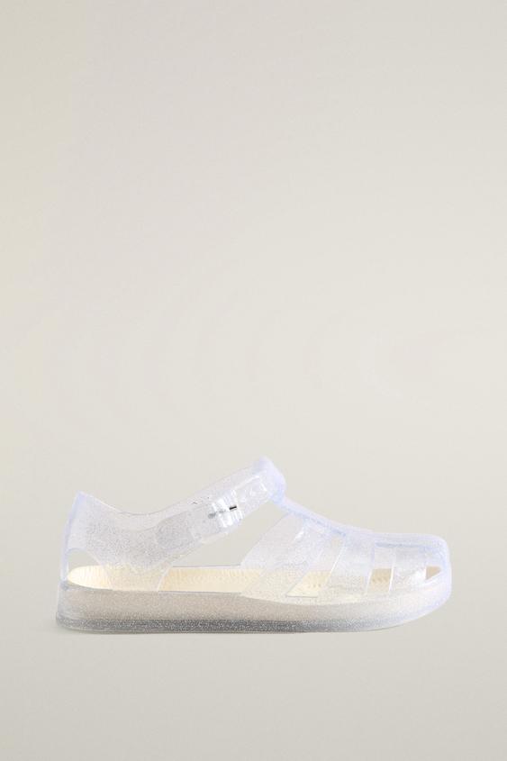 KIDS' GLITTER CAGE SANDALS - Transparent by Zara - Image 0
