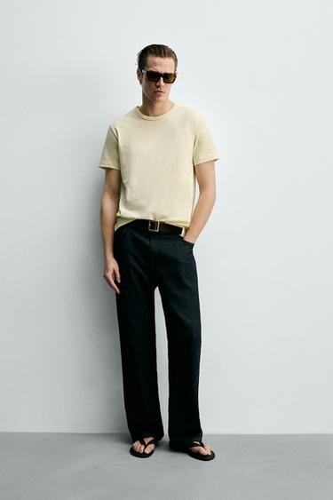 CAMISETA REGULAR FIT - Amarillo claro de Zara - Imagen 0