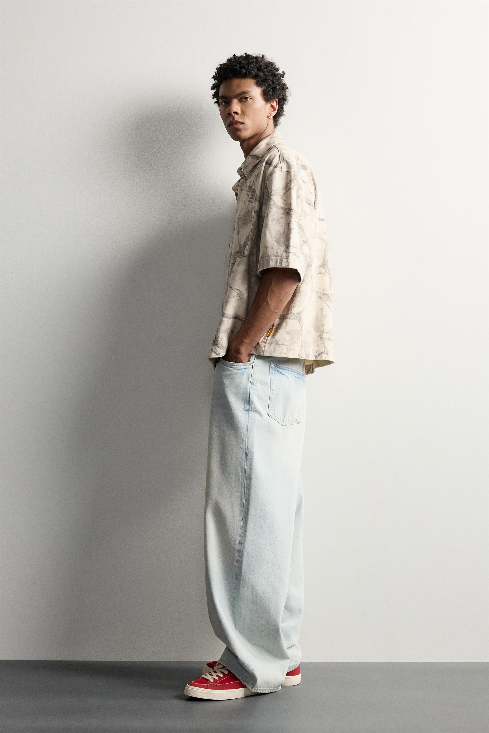ABSTRACT PRINT BOXY FIT OVERSHIRT