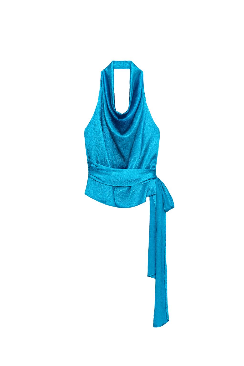 KNOTTED HALTER TOP - image 3