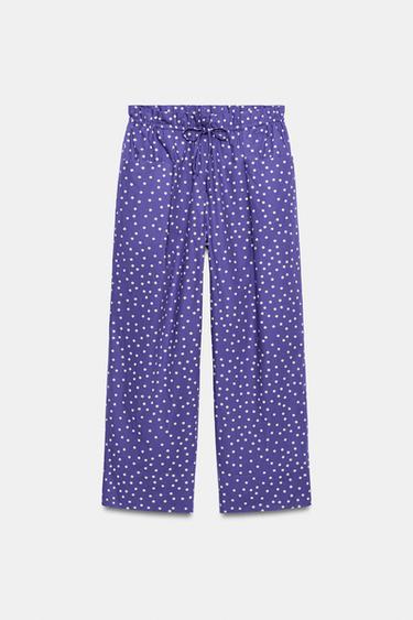 ZW COLLECTION POLKA DOT PRINT TROUSERS - Purple by Zara - Image 3