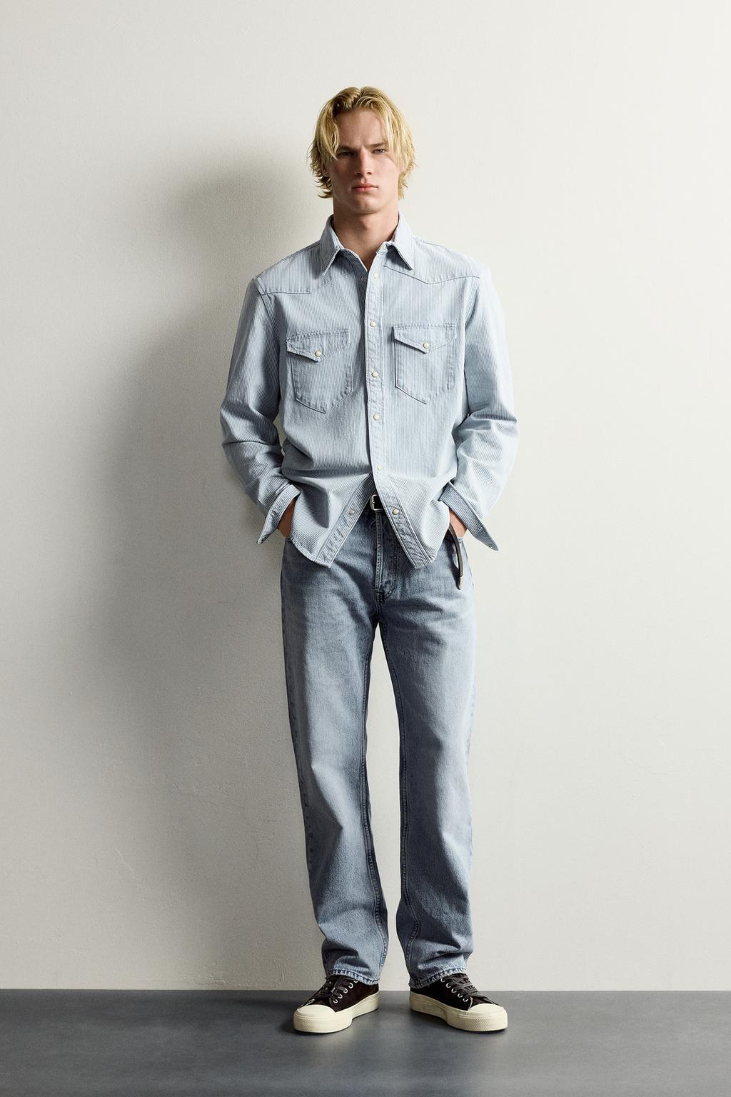 Zara Regular fit denim western köynək