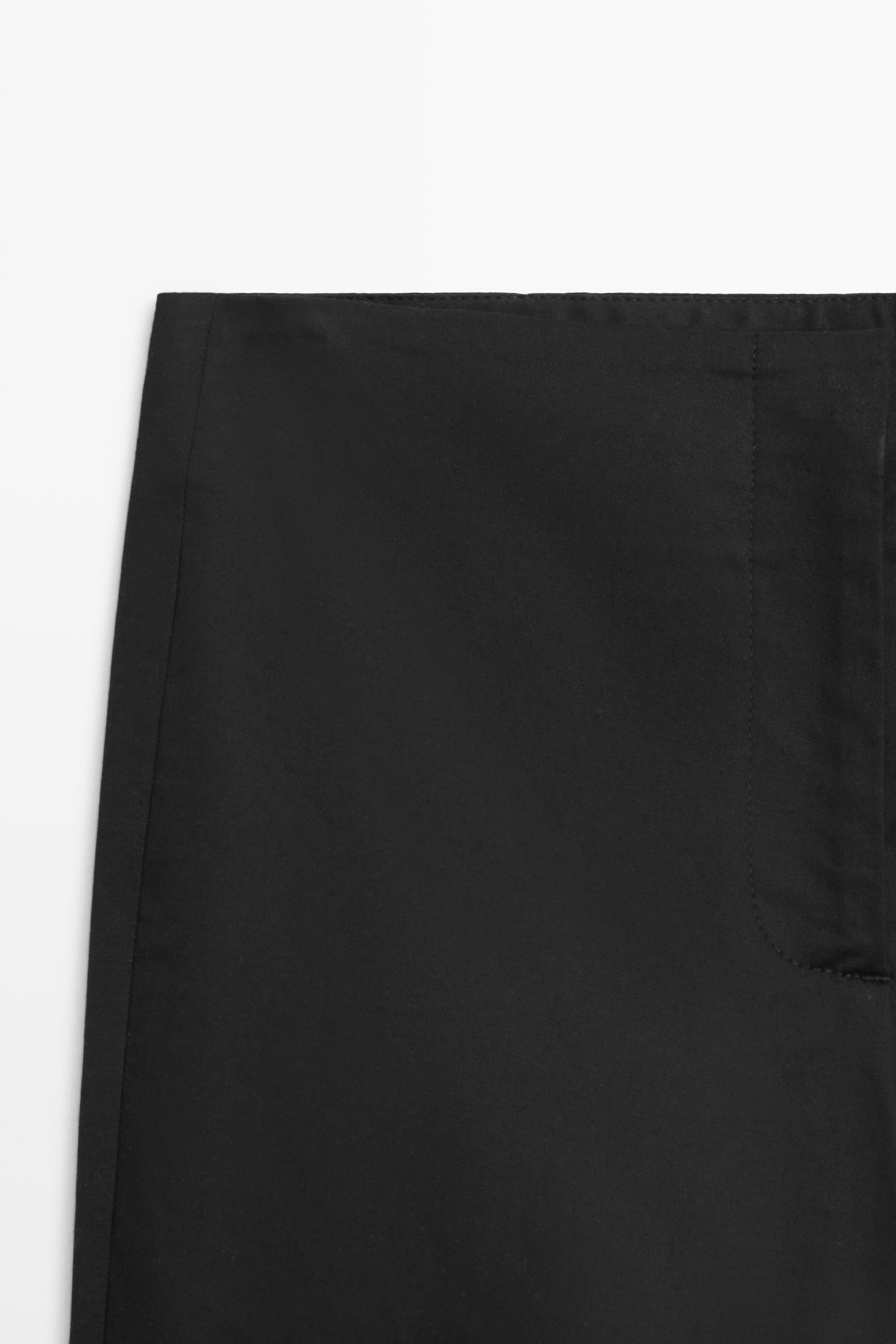 Pantalon capri en coton mélangé