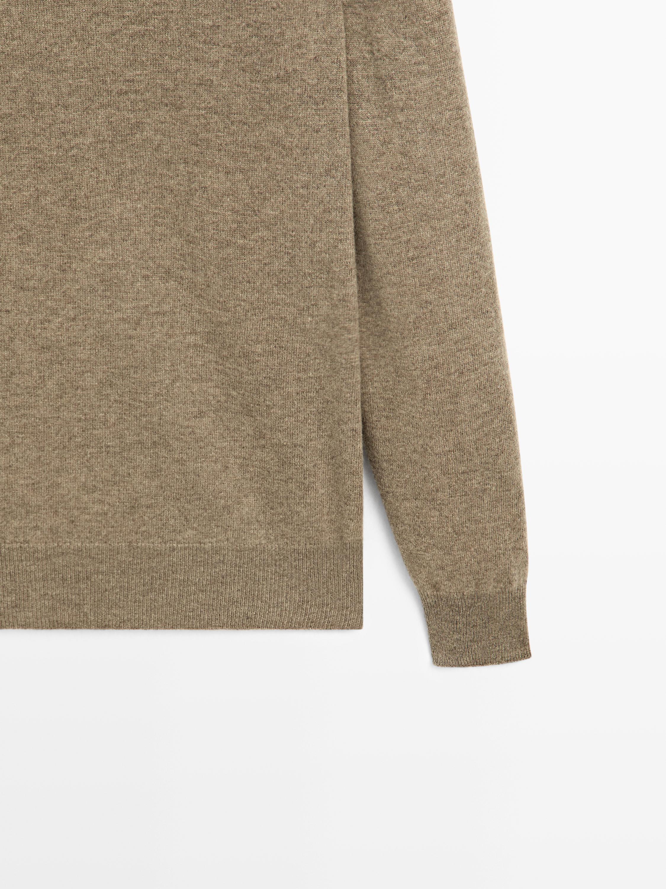 Wool blend crew neck sweater