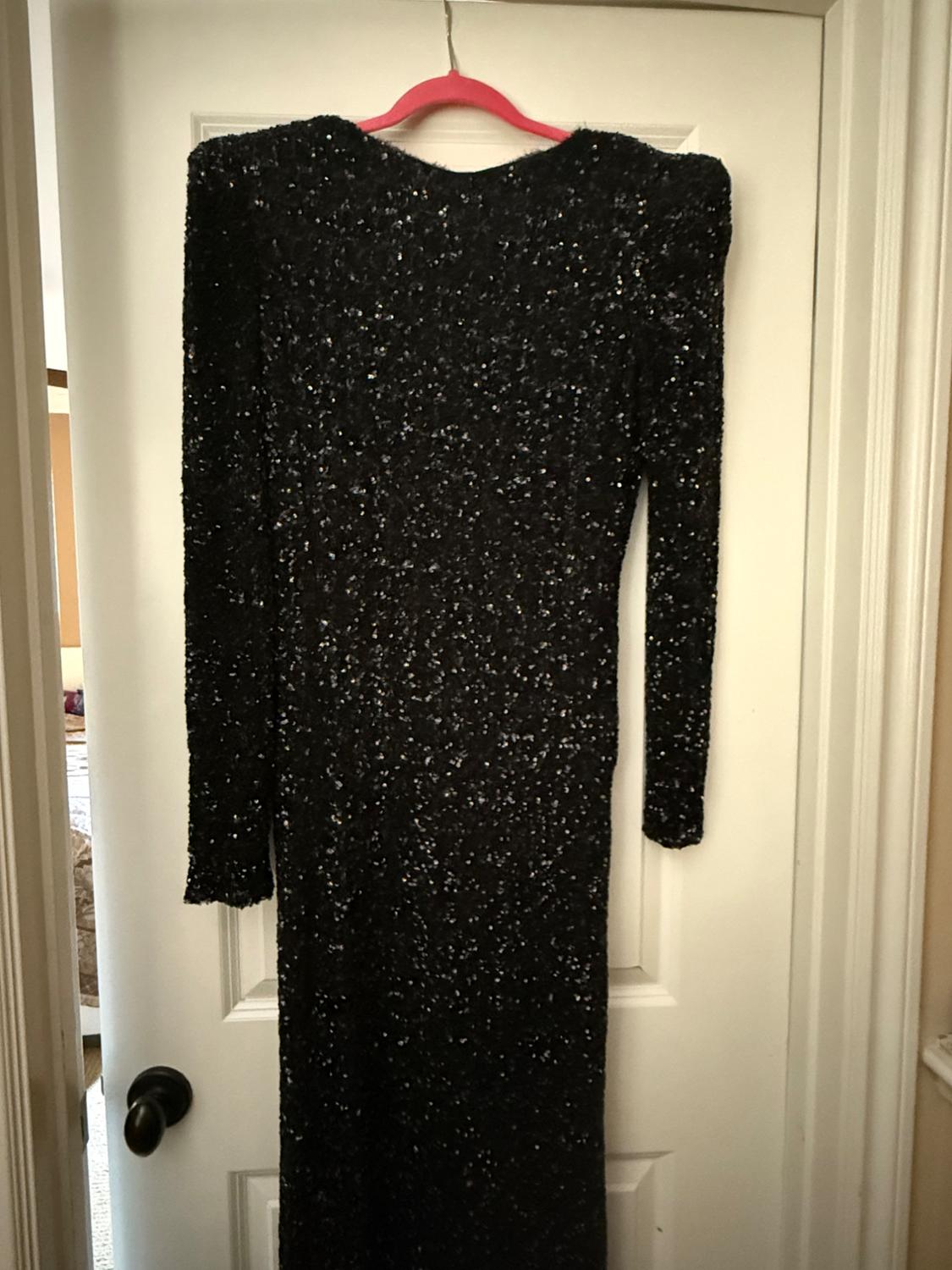 SHOULDER PADS SEQUIN DRESS ZW COLLECTION