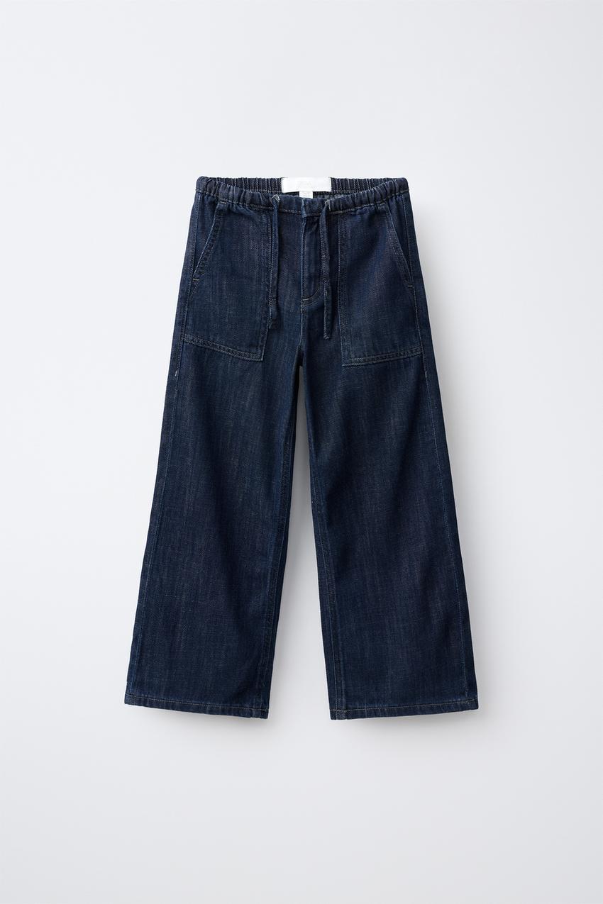 ルーズフィットワイドレッグデニムパンツ - ブルー | ZARA Japan / 日本