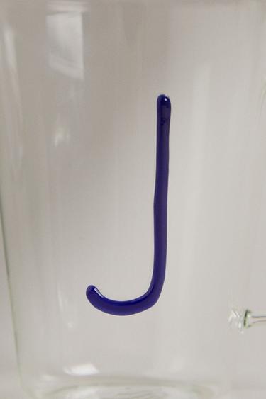 BOROSILICATE MUG WITH INITIAL J - Cobalt by Zara - Image 3