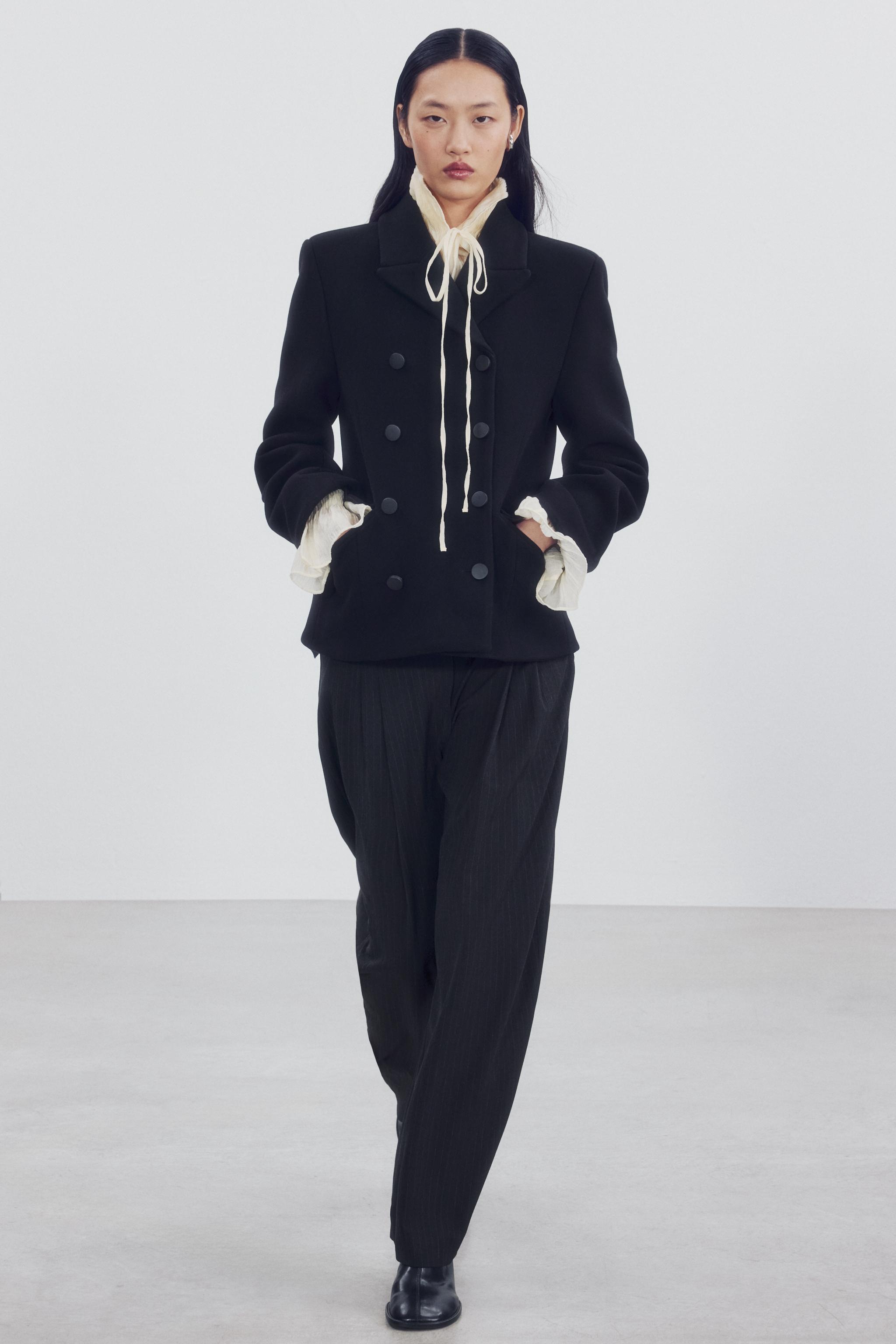 ZW Collection Wool-Blend Short Coat