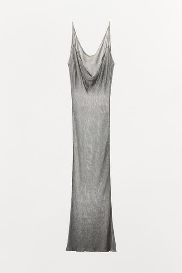 ROBE EN MAILLE À FIL MÉTALLISÉ LIMITED EDITION - Argent de Zara - Image 3