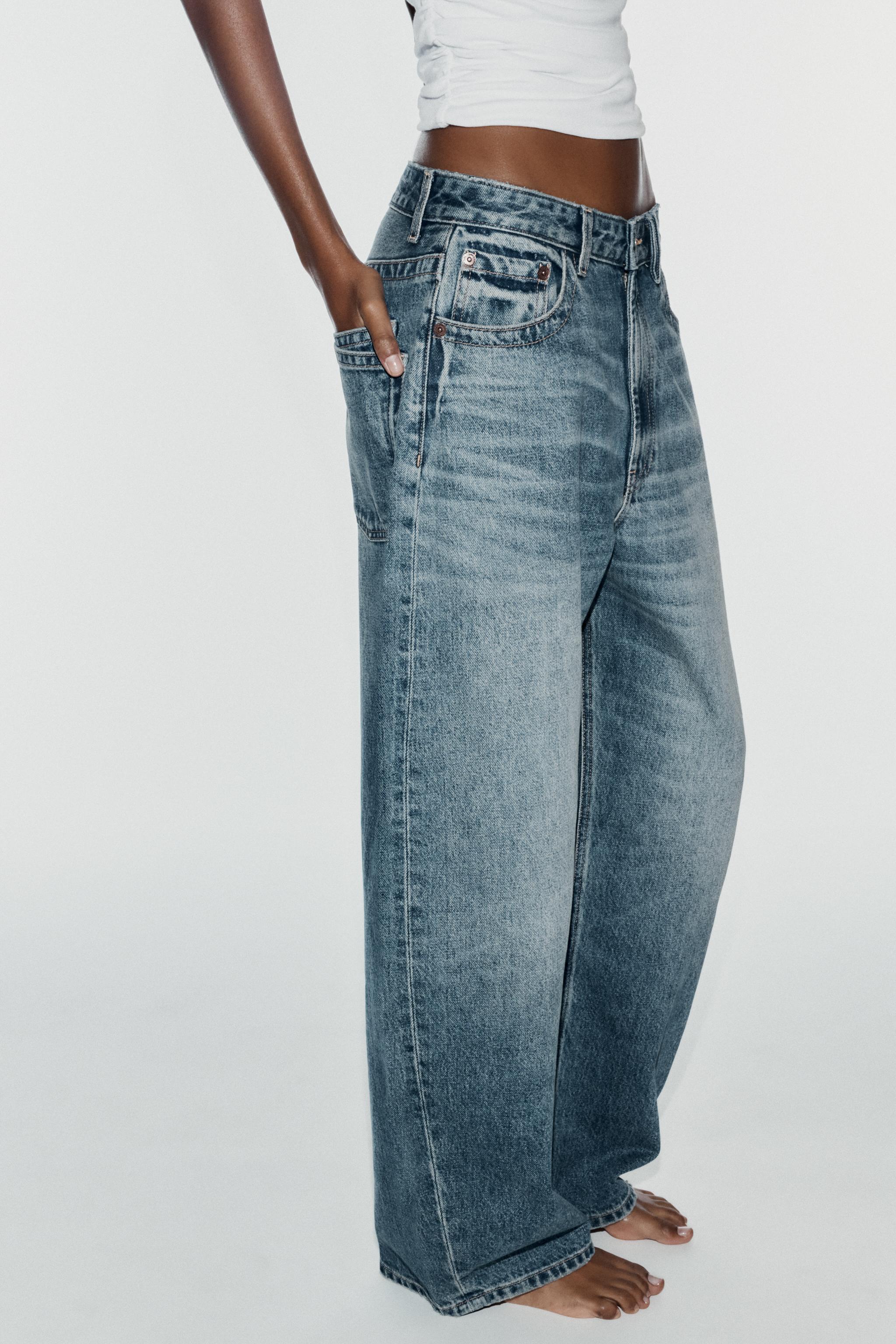 Zara Trf Orta Bel Baggy Jean görsel 3
