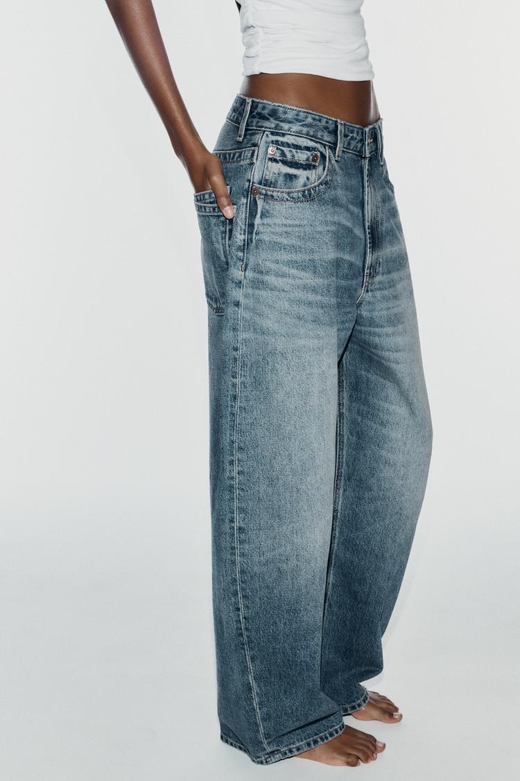 Jeans holgados de tiro medio TRF 3