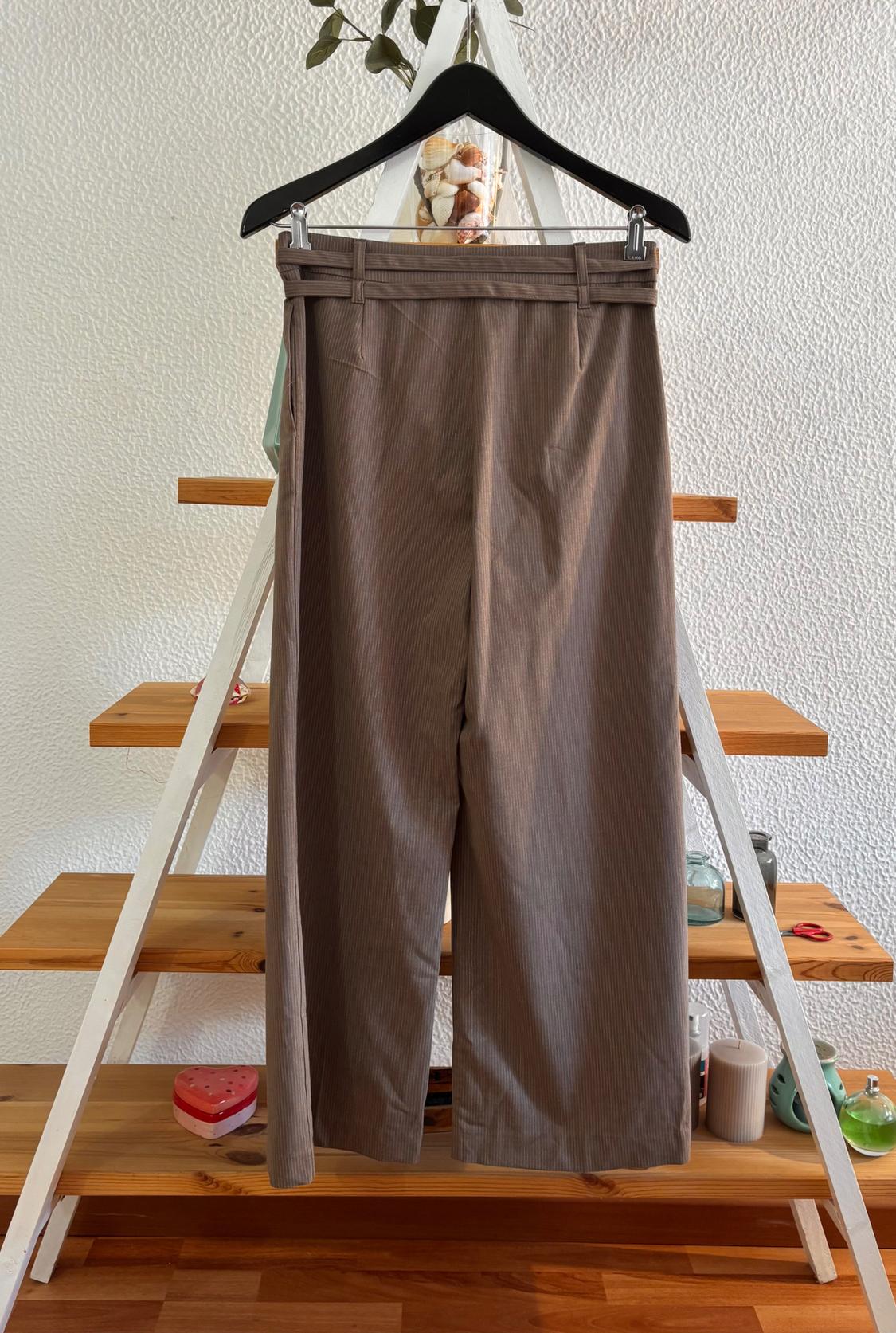 PINSTRIPE TROUSERS WITH BELT - Image 2