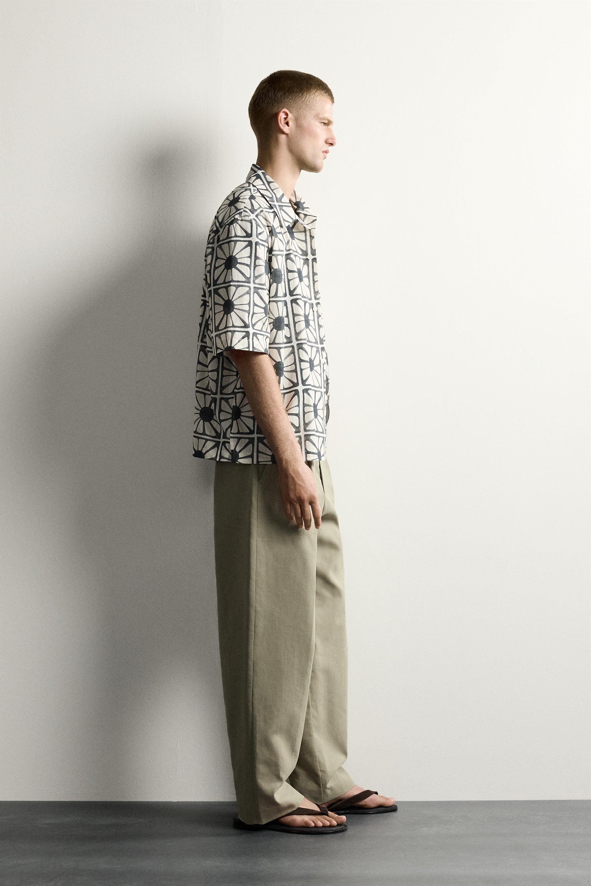 MOSAIC PRINT RELAXED FIT SHIRT