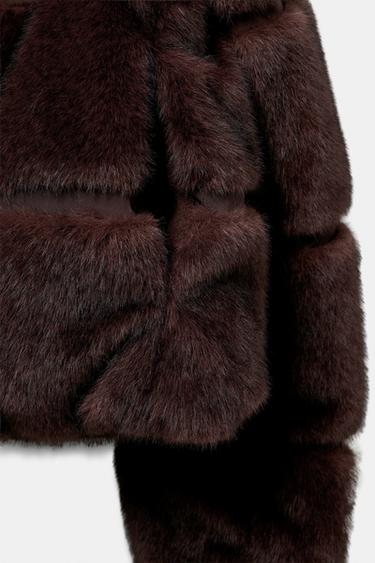 SHORT FAUX FUR COAT HEIQ XREFLEX™ SKI COLLECTION - Brown by Zara - Image 9