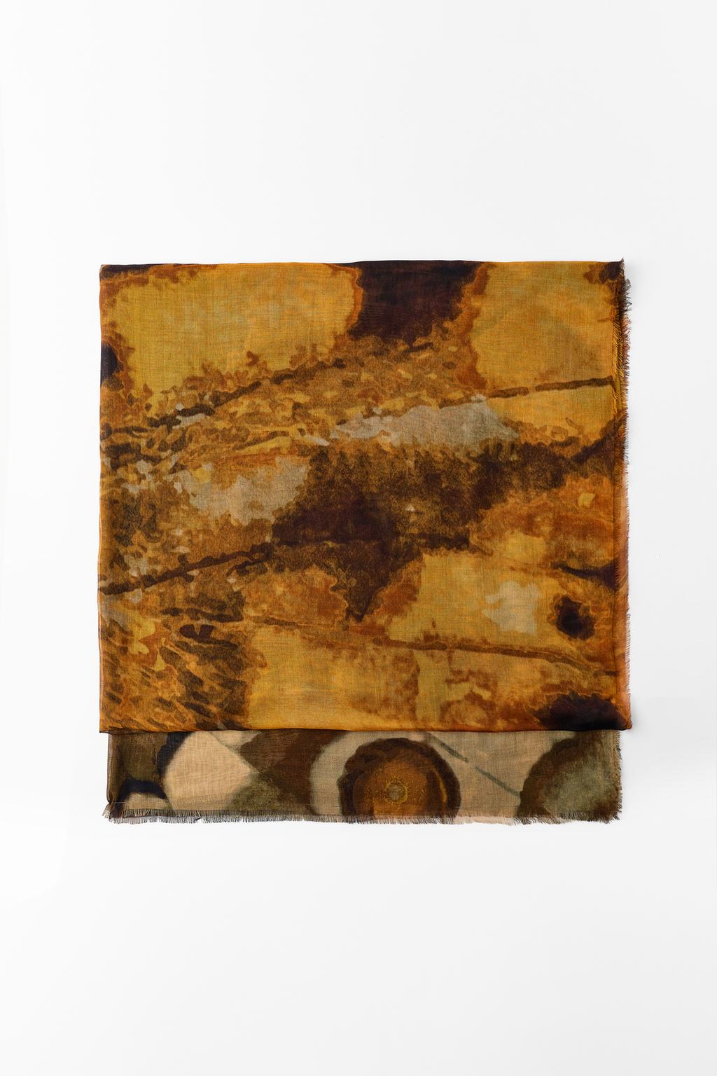 BUTTERFLY PRINT MODAL SILK SCARF