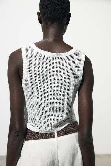 TOP BRODÉ - Blanc de Zara - Image 4