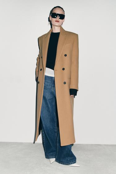 ABRIGO MEZCLA LANA ZW COLLECTION LIMITED EDITION - Camel claro de Zara
