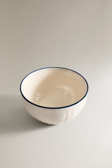 BOWL WITH RIM DETAIL - Blue by Zara - Image 1