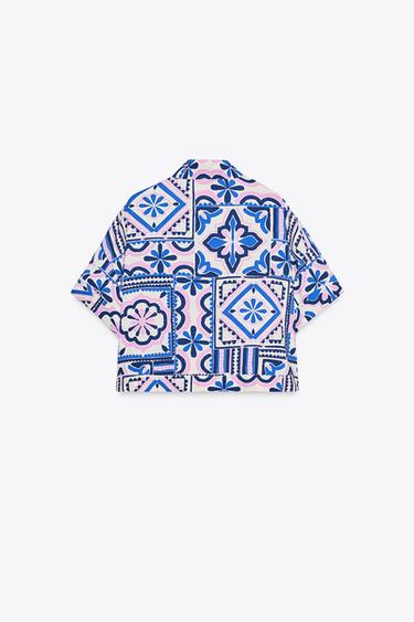 PRINTED SHORT SHIRT - Multicoloured by Zara - Image 5