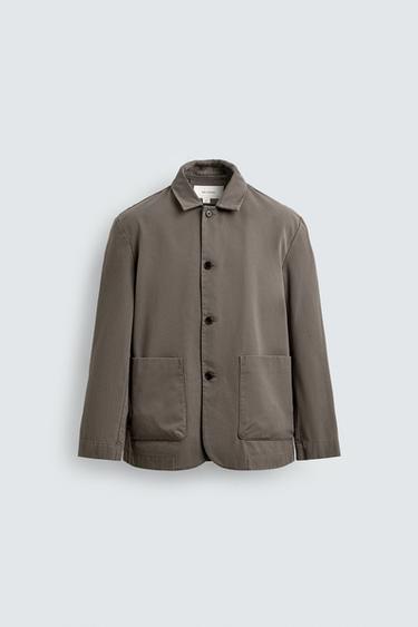 BLAZER COUPE DÉCONTRACTÉE EN COTON - Marron de Zara - Image 6