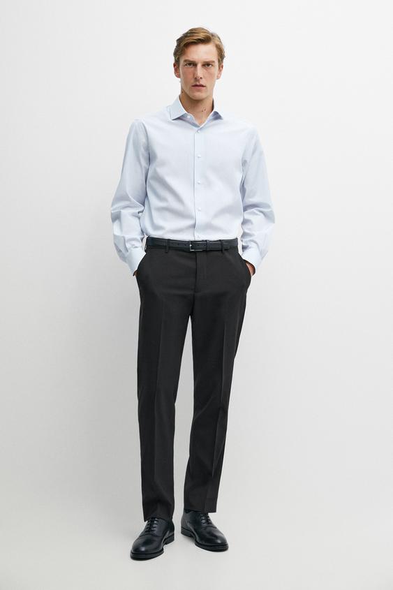 Zara 100% cotton striped shirt - White - Image 0