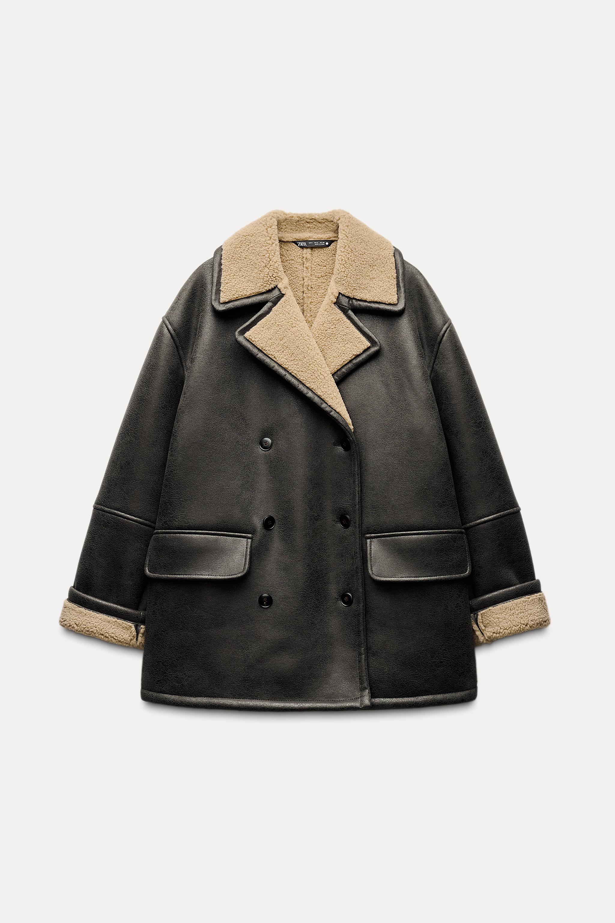 【まーや 】TOGAVIRILISJacquardlong coat 44 STAND COLLAR OVER COAT <HEAVY MOLESKIN> with WAPPEN (BLACK