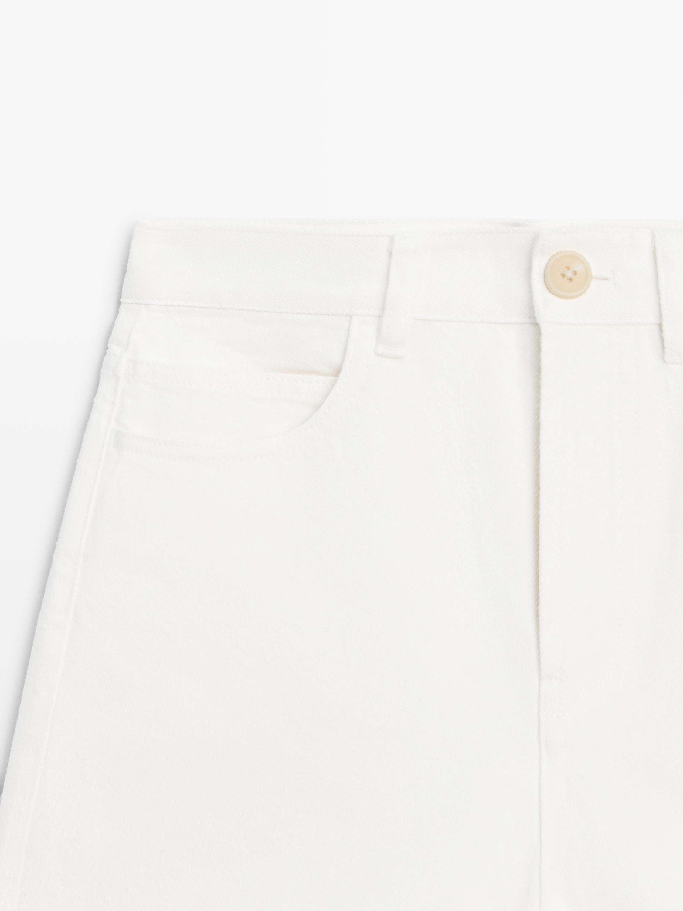 Short en jean taille moyenne