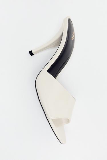 SLINGBACK HEEL SANDALS - white by Zara