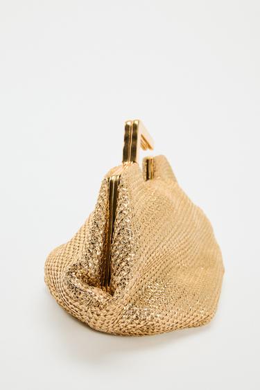 GOLD-TONE METAL HANDLE BAG - Golden by Zara - Image 2