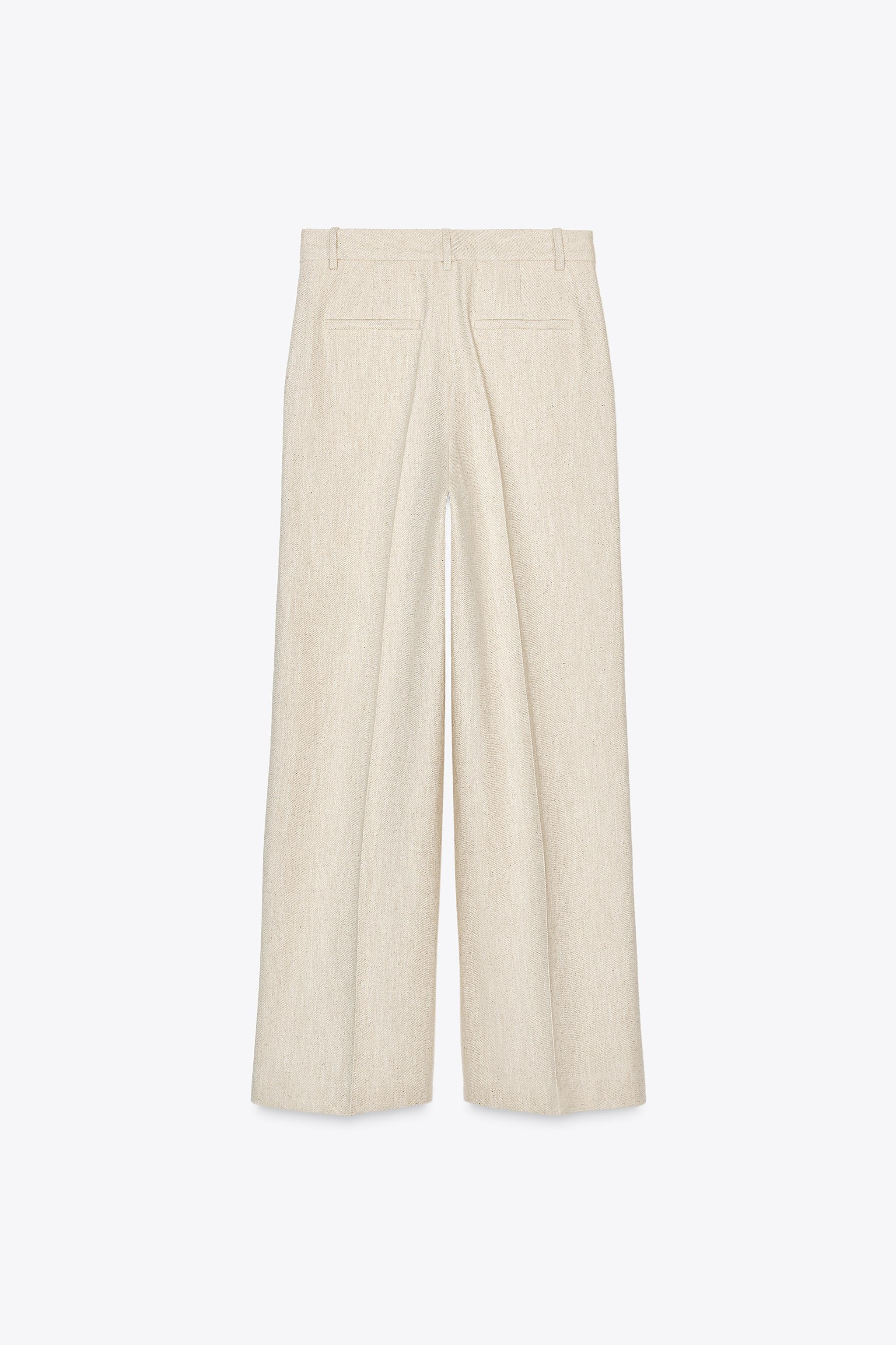 ラスティックストレートパンツ - ライトベージュ | ZARA Japan
