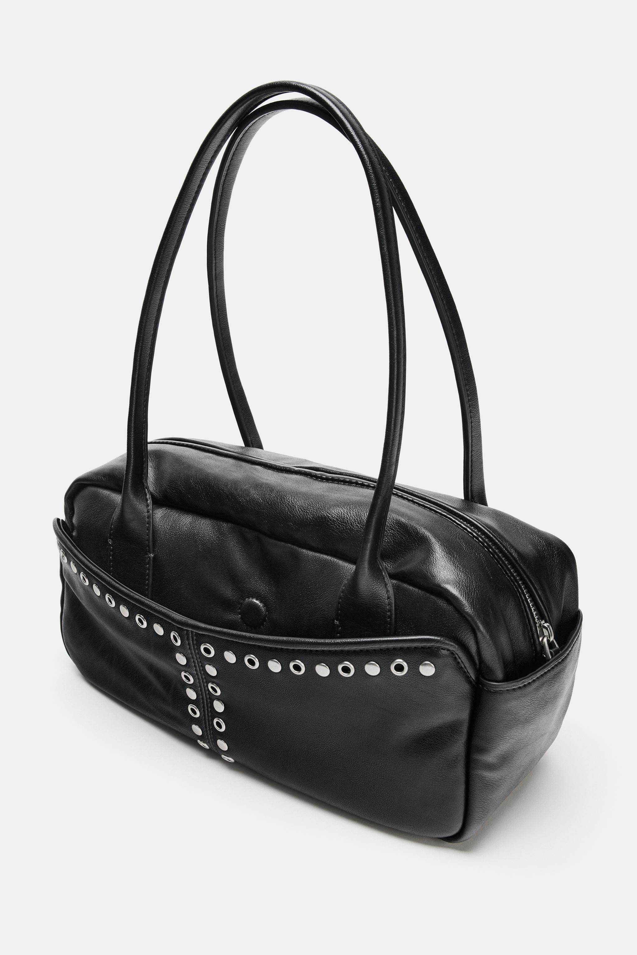 スタッズボストンバッグ - ブラック | ZARA Japan / 日本