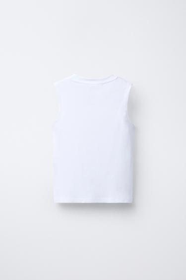 SLEEVELESS RIBBED TOP - White by Zara - Image 1