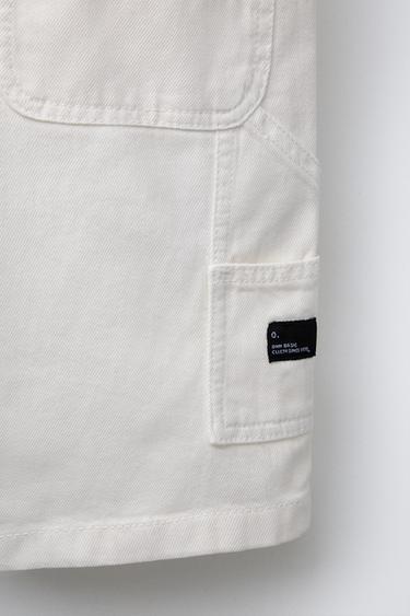 DENIM BERMUDAS WITH POCKETS - Ecru by Zara - Image 2