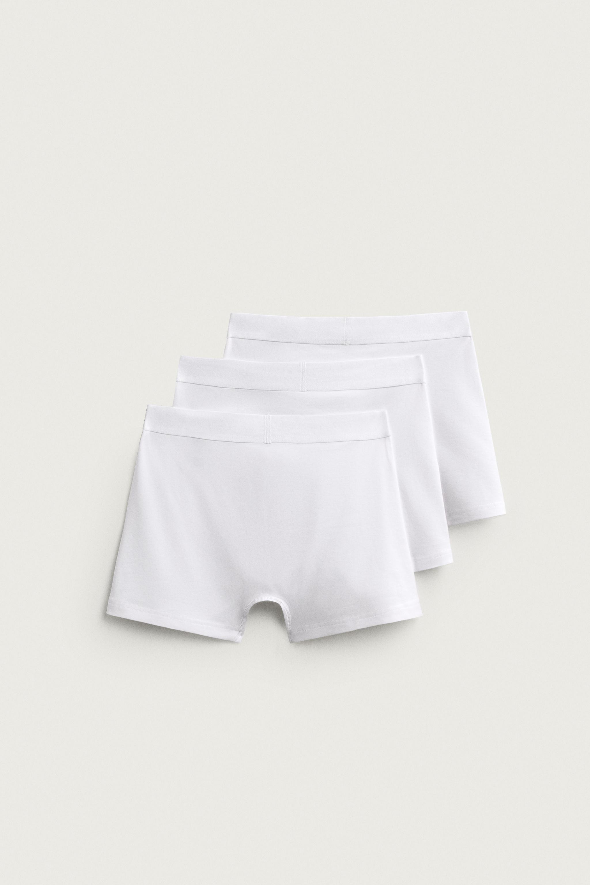 3-PACK BASIC BOXERS — White (alternate view)