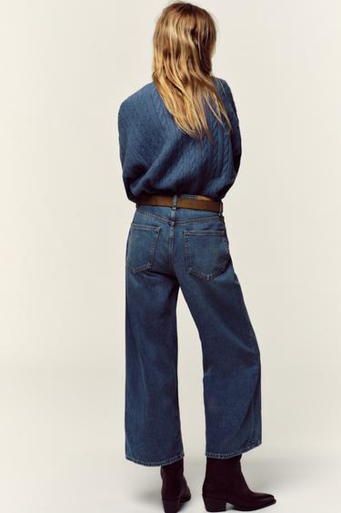 JEAN Z.08 COURT ET LARGE TAILLE HAUTE CEINTURE - Bleu moyen de Zara - Image 6