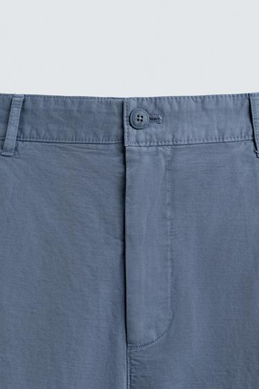 PLEATED BALLOON FIT TROUSERS - Grey / Blue by Zara - Image 8