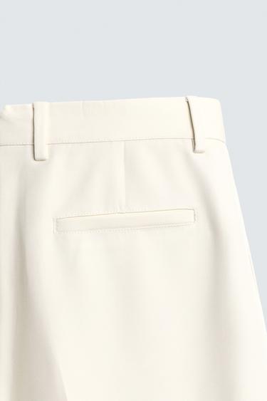 PANTALON À PLIS EN VISCOSE ÉDITION LIMITÉE - Blanc cassé de Zara - Image 8