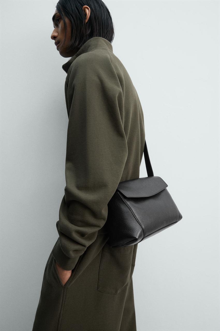 レザーショルダーバッグ - ブラック | ZARA Japan / 日本