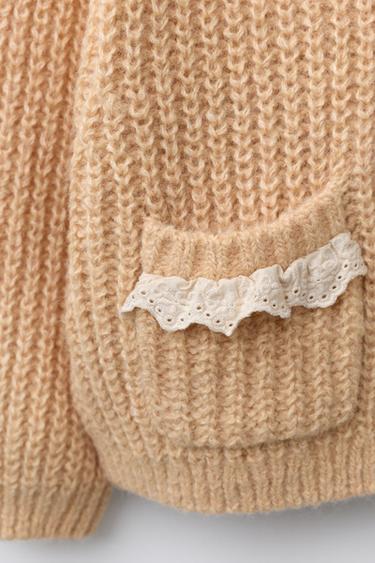 GILET EN MAILLE ET POCHES EN DENTELLE - Bis de Zara - Image 3