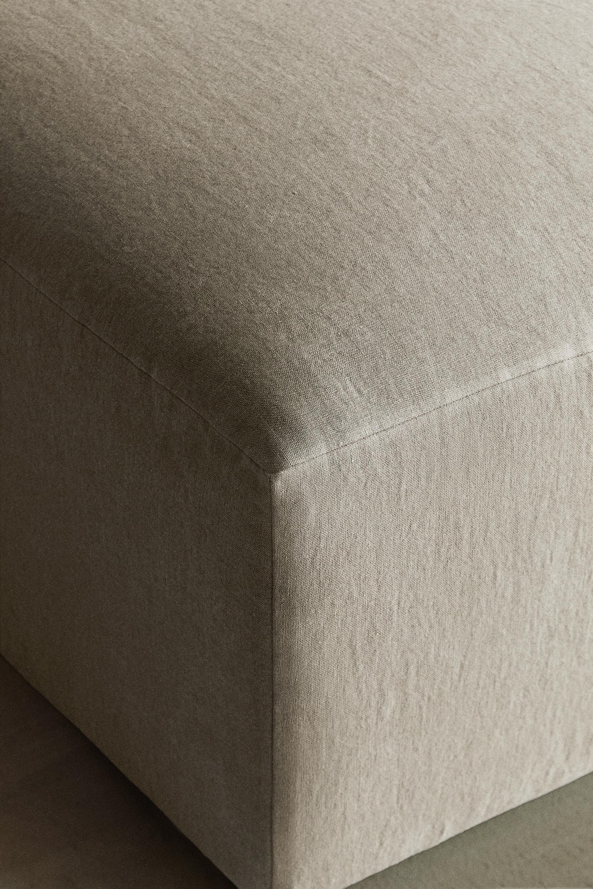 POUF LIN DÉLAVÉ DÉHOUSSABLE
