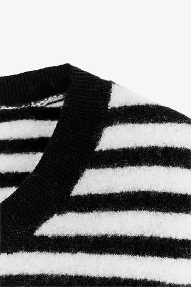 PULL À RAYURES 100 % LAINE - rayures de Zara - Image 8