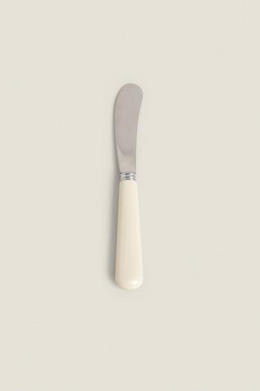 BUTTER KNIFE WITH COLORED HANDLE — Cream 1