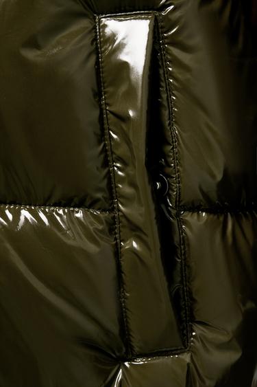 SHINY-EFFECT WATER-REPELLENT WINDPROOF ANORAK - Khaki by Zara - Image 11